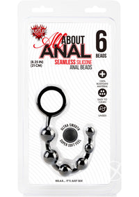 Hustler Anal Beads 6 Ball Blk Sili(disc)