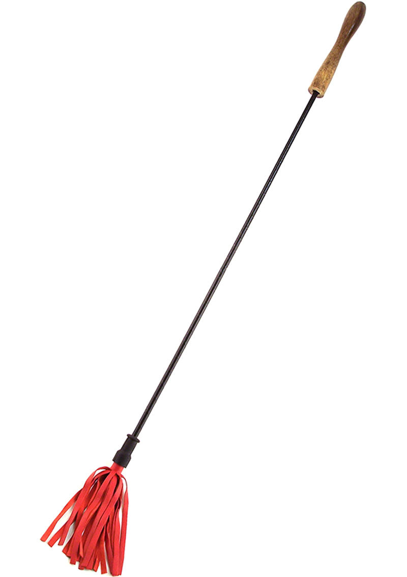 Rouge Wood Handle Riding Crop Red