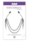 Sincerely Black Jeweled Nipple Clips