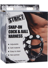 Strict Snap On Cock And Ball Harness