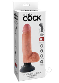 Kc 7 Vibrating Cock W Balls Flesh