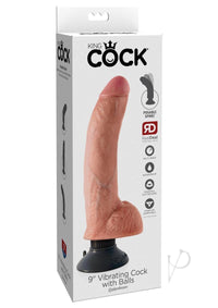 Kc 9 Vibrating Cock W Balls Flesh