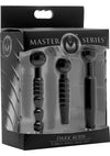 Ms Dark Rods 3 Pc Silicone Penis Plug