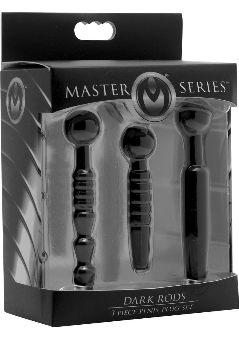 Ms Dark Rods 3 Pc Silicone Penis Plug