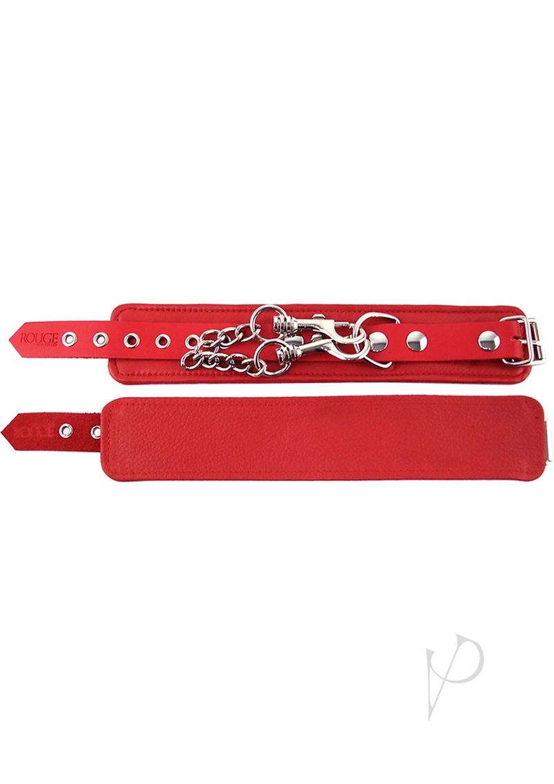 Rouge Plain Wrist Cuffs Red