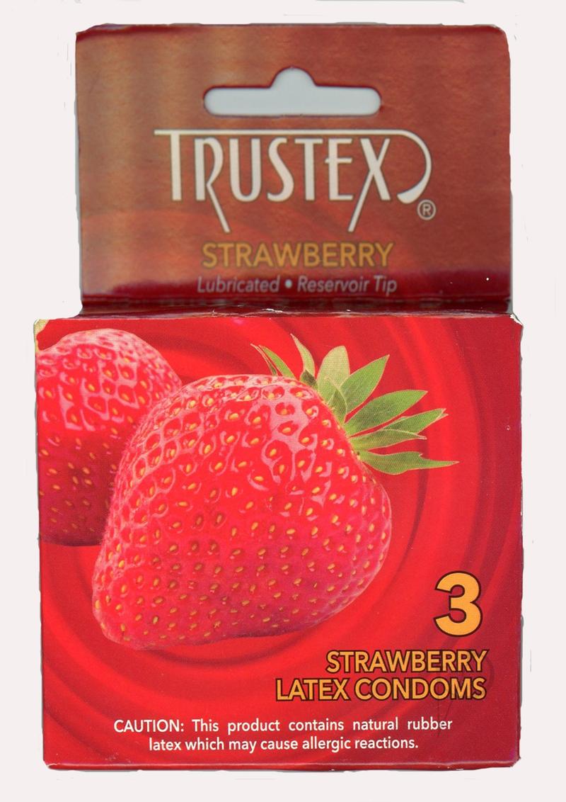 Strawberry Trustex Condom 3`s