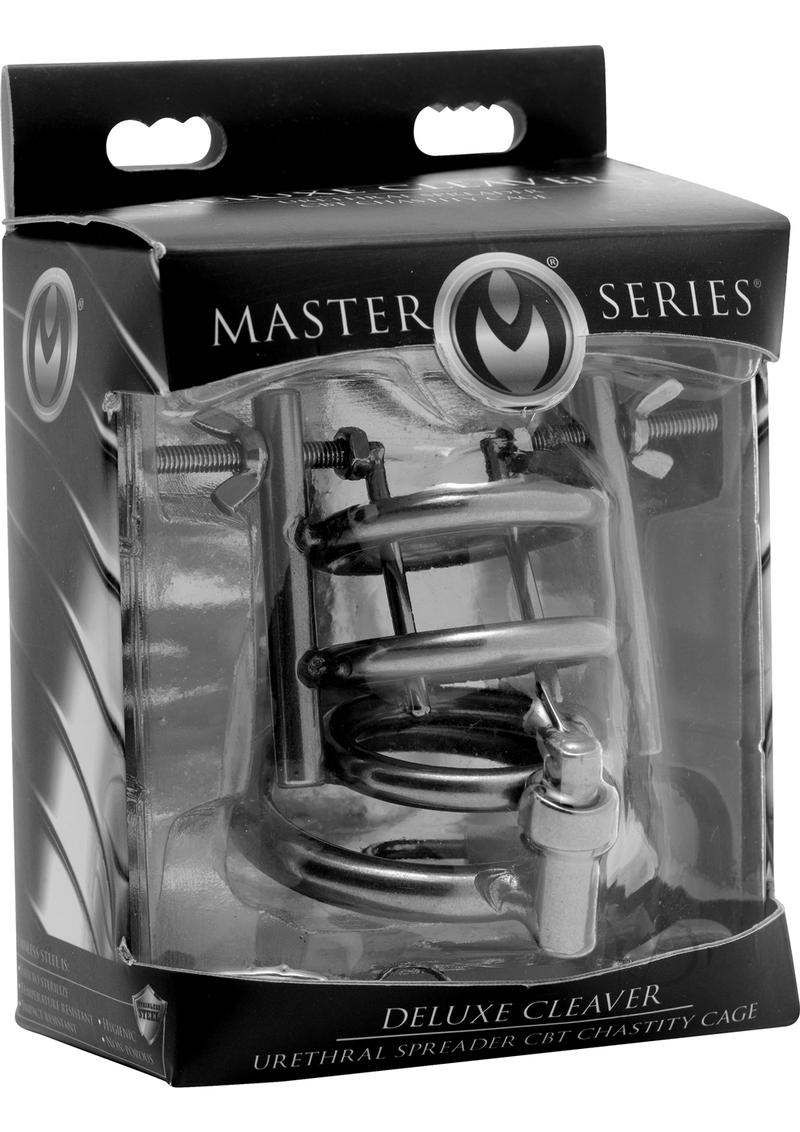 Master Series Deluxe Cleaver Urethral Spreader CBT Chastity Cage