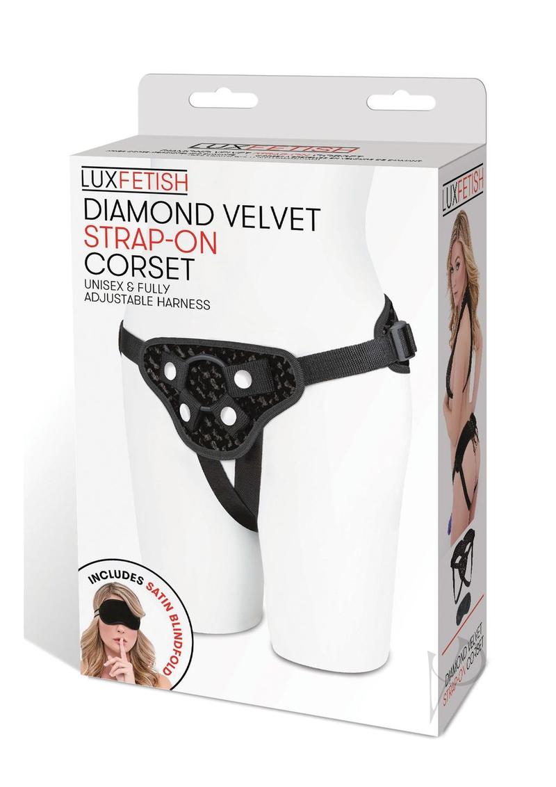 Lux F Diamond Velvet S/o Corset Black