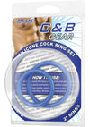 Cb Gear Silicone Cock Ring Set Blue