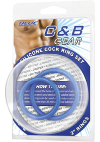 Cb Gear Silicone Cock Ring Set Blue