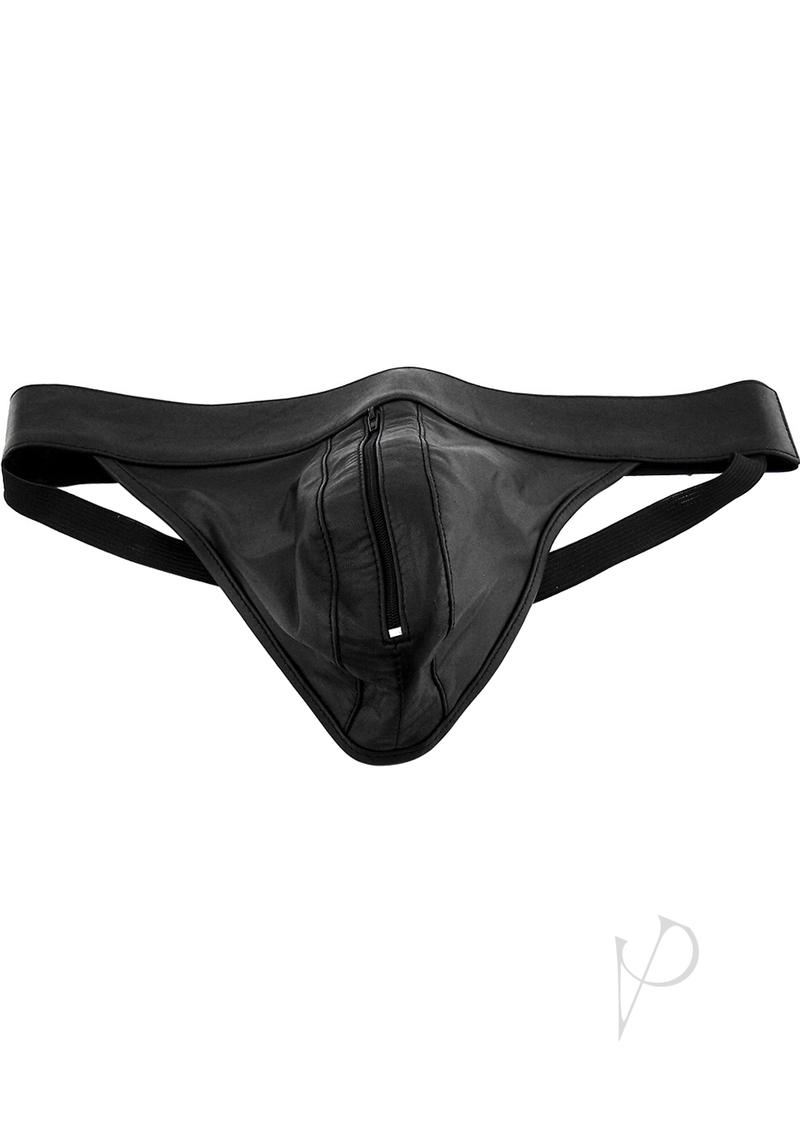 Rouge Zip Lux Jock Blk Lg