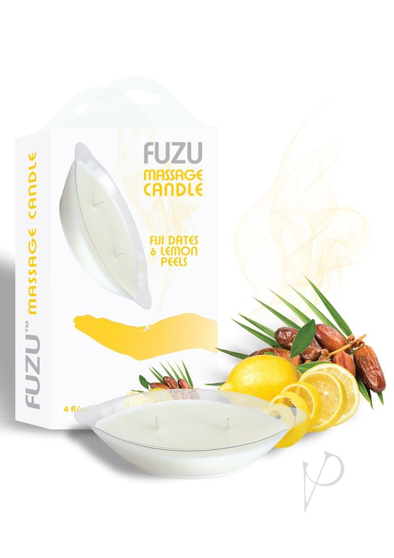 Fuzu Massage Candle Fiji Dates/lemon 4oz