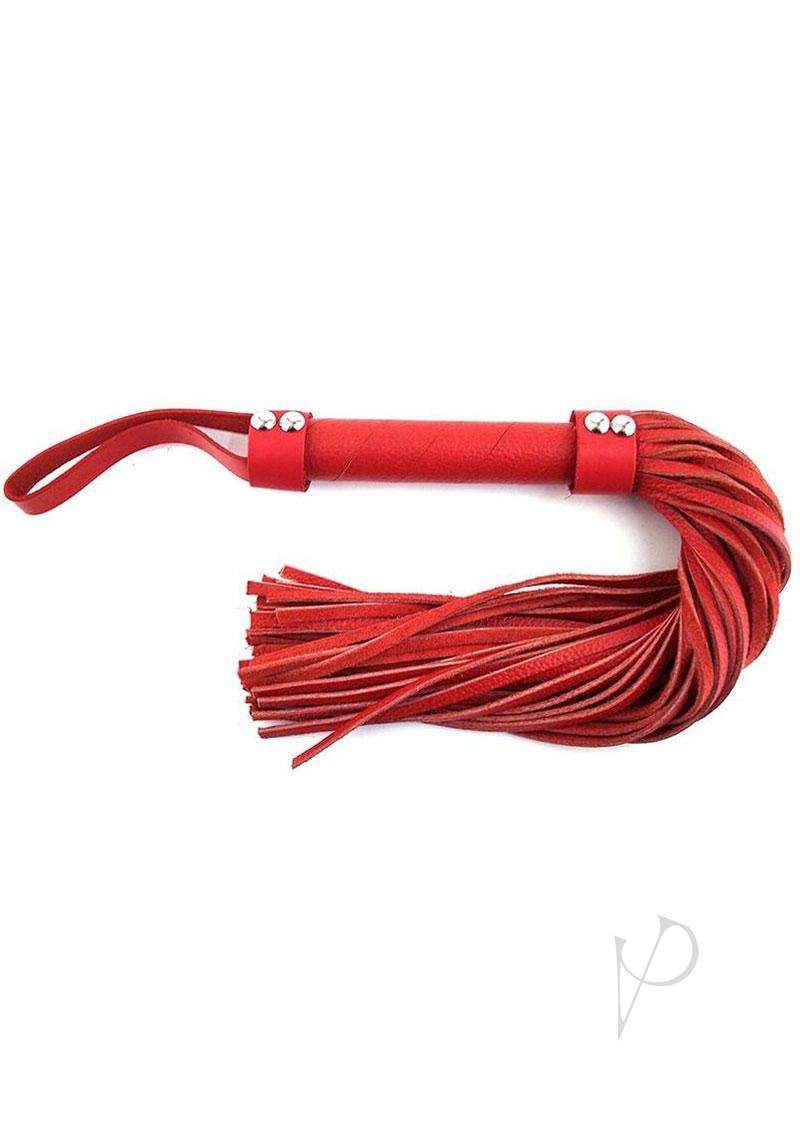 Rouge Short Leather Flogger Red