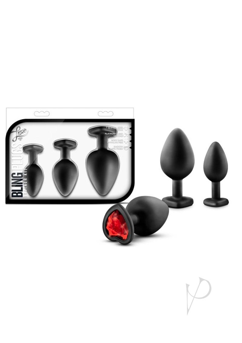 Luxe Bling Plugs Train Kit Blk/red Gems