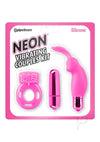 Neon Vibrating Couples Kit Pink