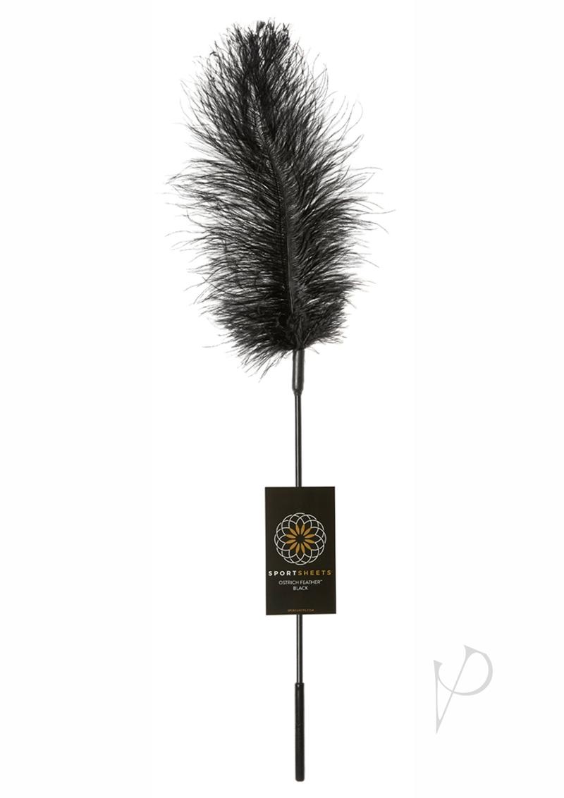 Ostrich Feather Black Tickler