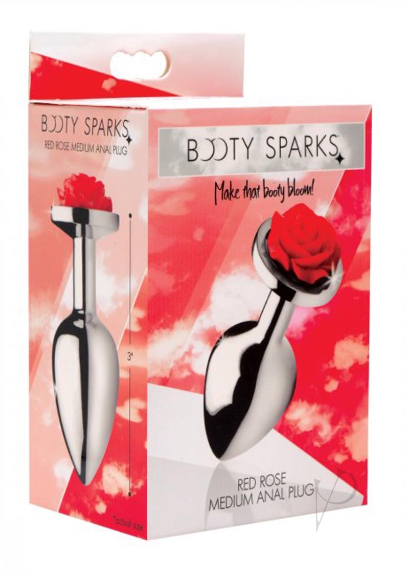 Booty Sparks Red Rose Anal Plug Md