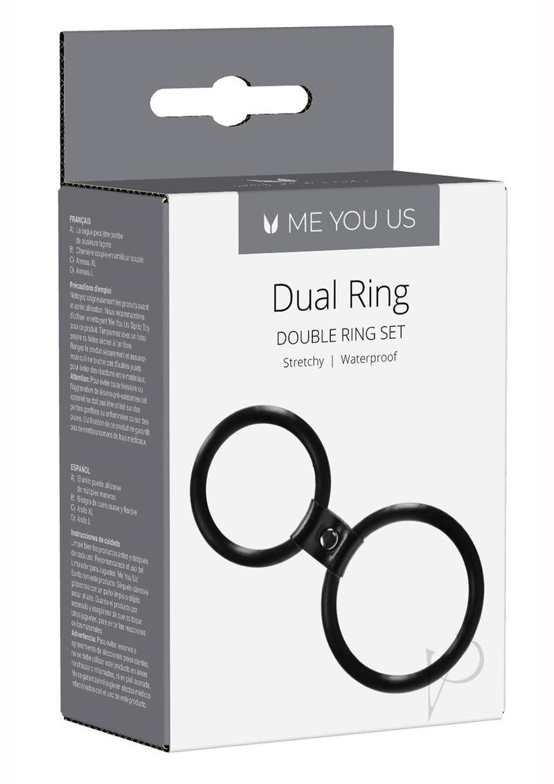 Myu Dual Ring Cock Ring Black Os
