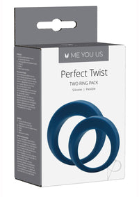 Myu Perfect Twist Cock Ring Set Blue Os