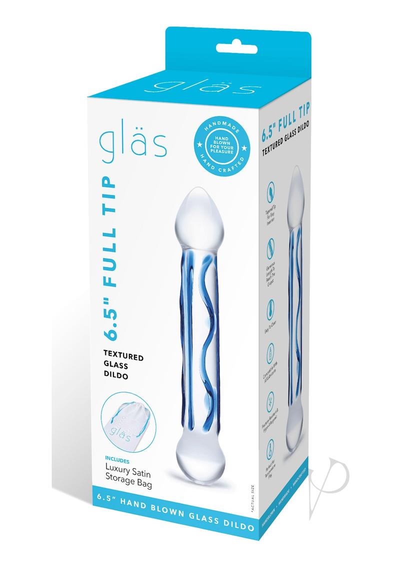 Full Tip Textured Glass Dildo 6.5