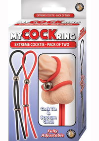 My Cockring Extreme Cocktie Blk/red 2/pk