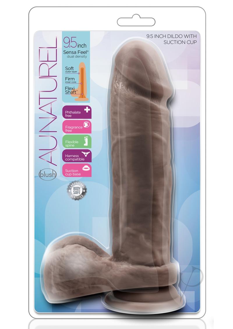 Au Naturel Dildo With Suction 9.5 Choco