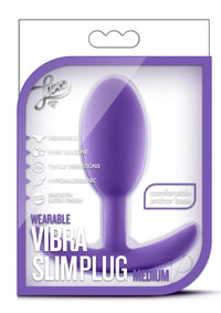 Luxe Wearable Vibra Slim Plug Med Purp