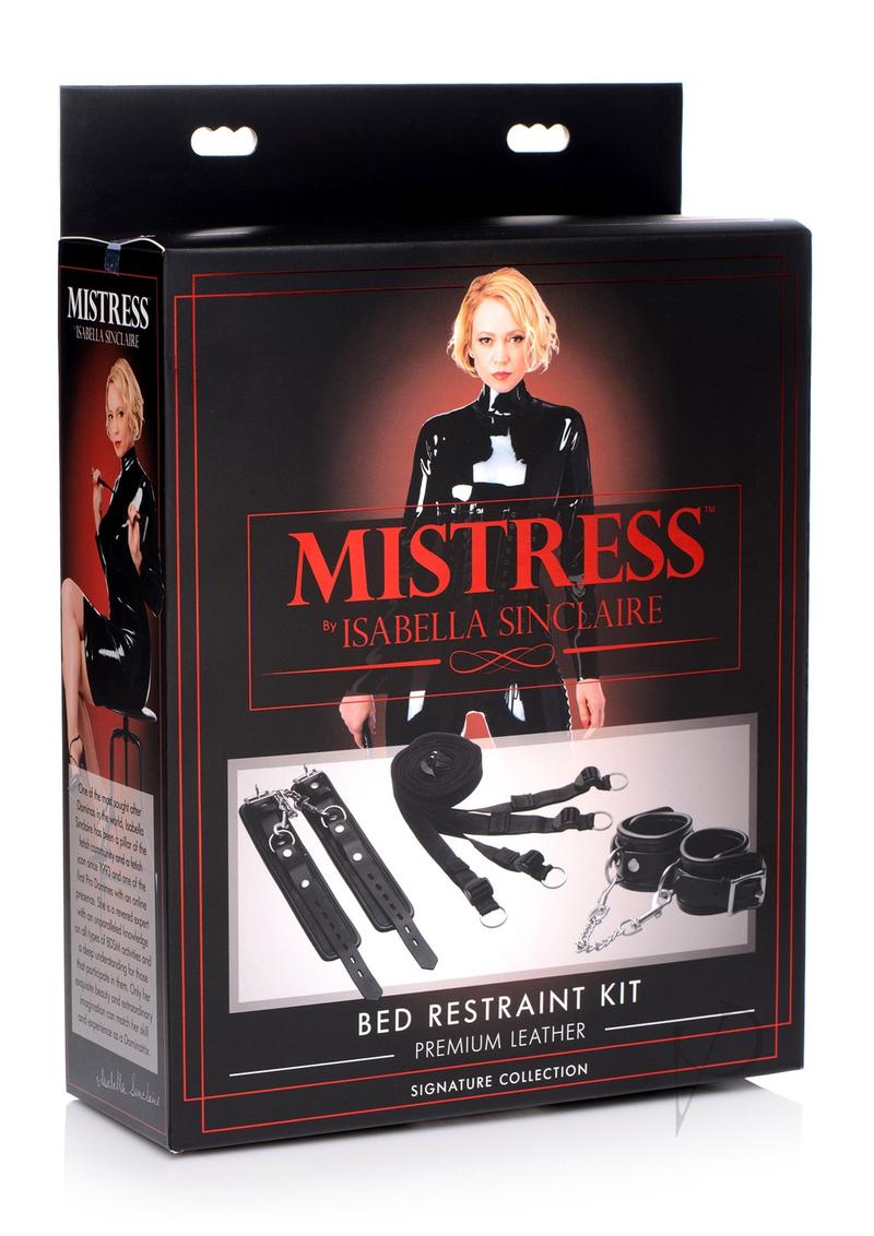 Mistress By Isabella Sinclaire Leather Bed Restraint Bondage Kit