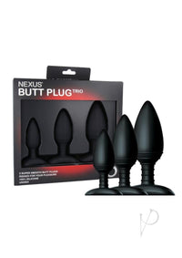 Butt Plug Trio 3 Set Black