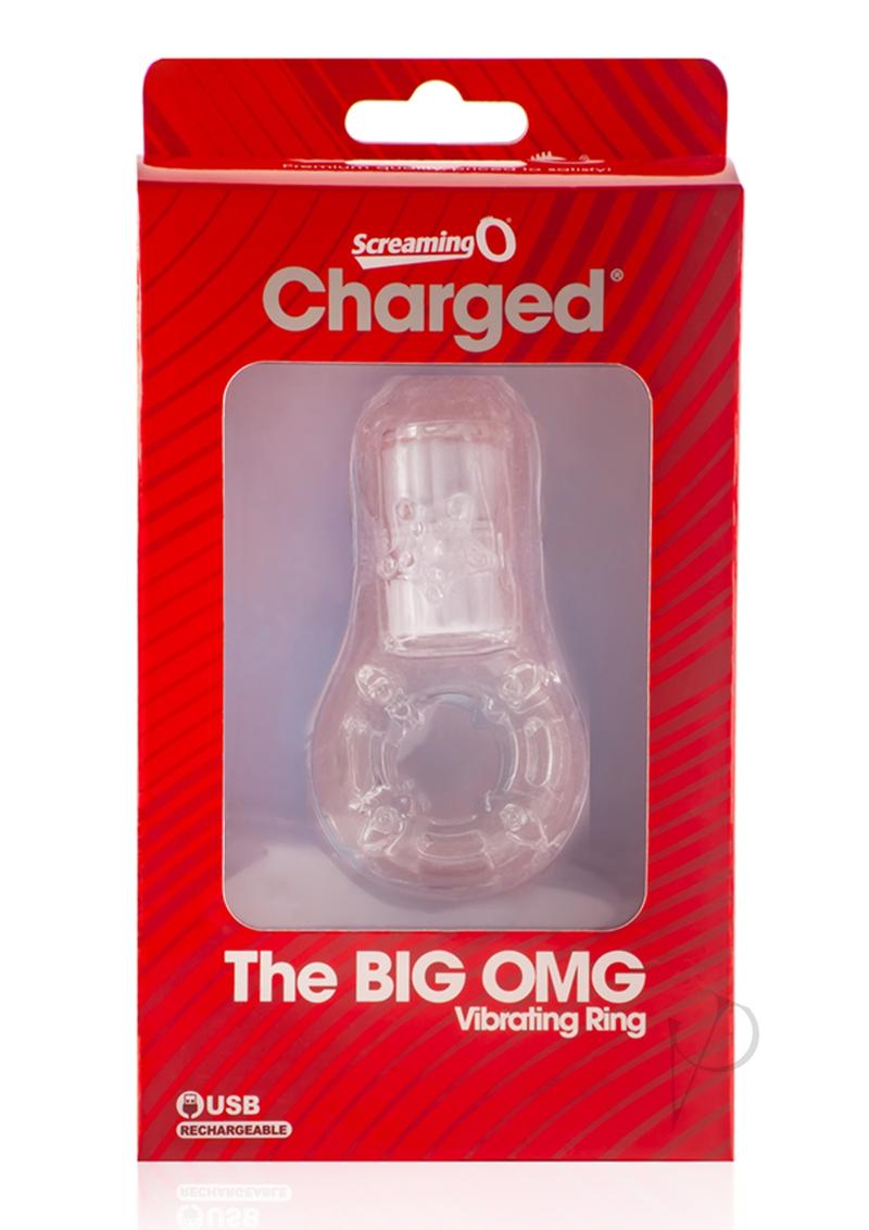 Big Omg Vibrating Ring Clear-individual