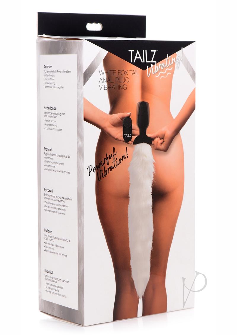 Tailz Vibrating White Fox Tail