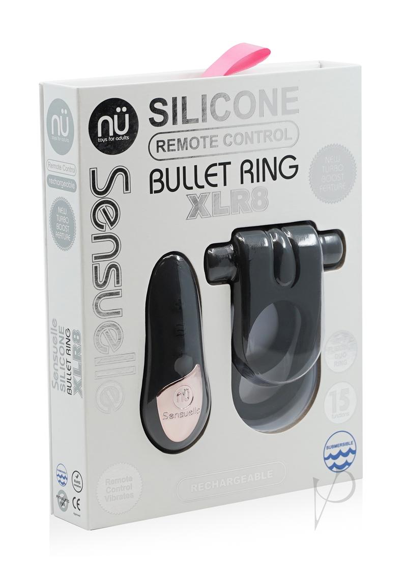 Sensuelle Silic Remote Bullet Ring Blk