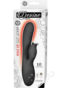 Devine Vibes Heat-up Clit Licker Blk