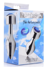 Booty Sparks Weight Aluminum Plug Blu Lg
