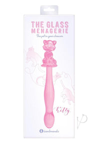 Glass Menage Kitty Dildo Pink