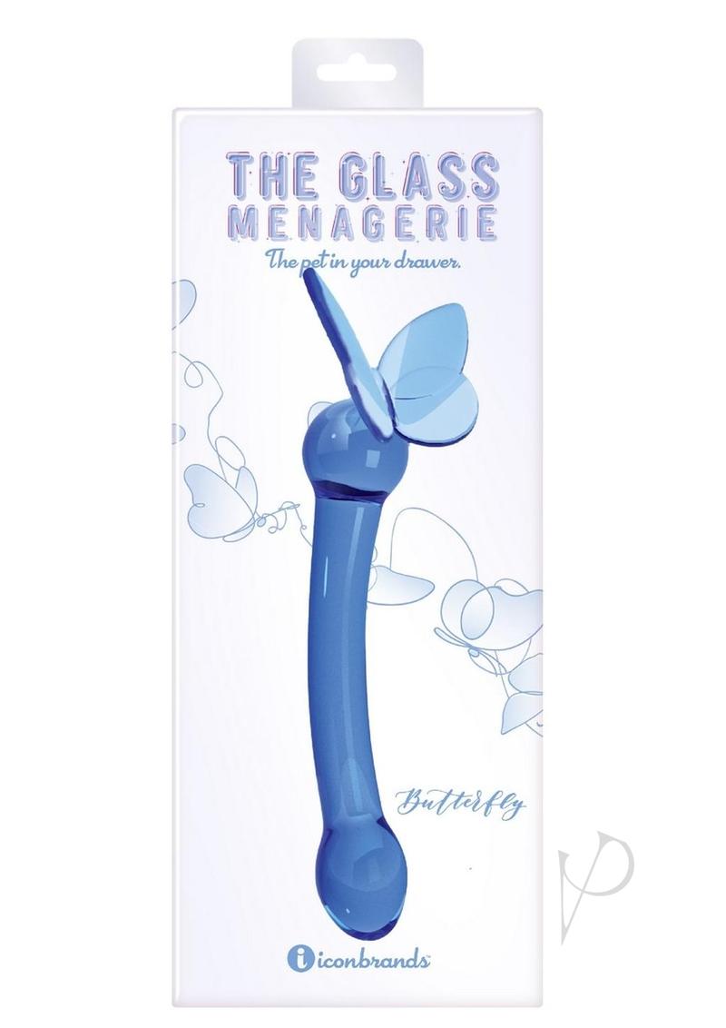 Glass Menage Butterfly Gspot Dk Blu