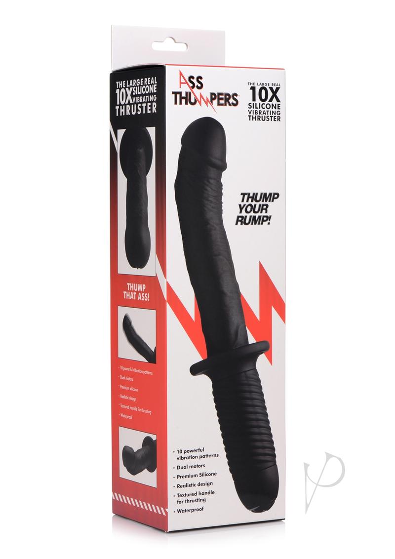 Ass Thump Large Real 10x Vibe W/handle