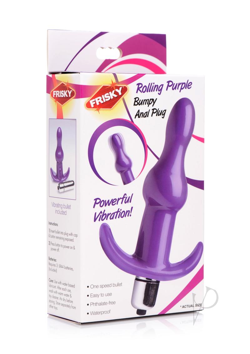 Frisky Rolling Purple Bumpy Anal Plug