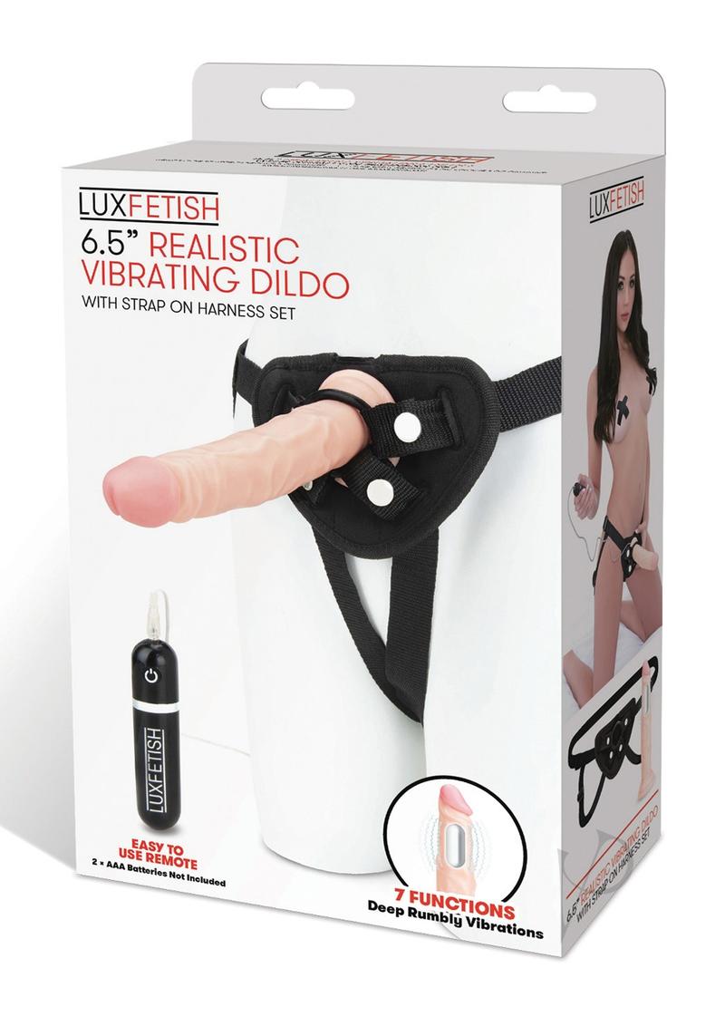 Lux F Realistic Vibe Dildo W/harness 6.5