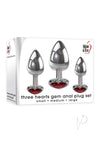 Aande Three Hearts Gem Anal Plug Kit