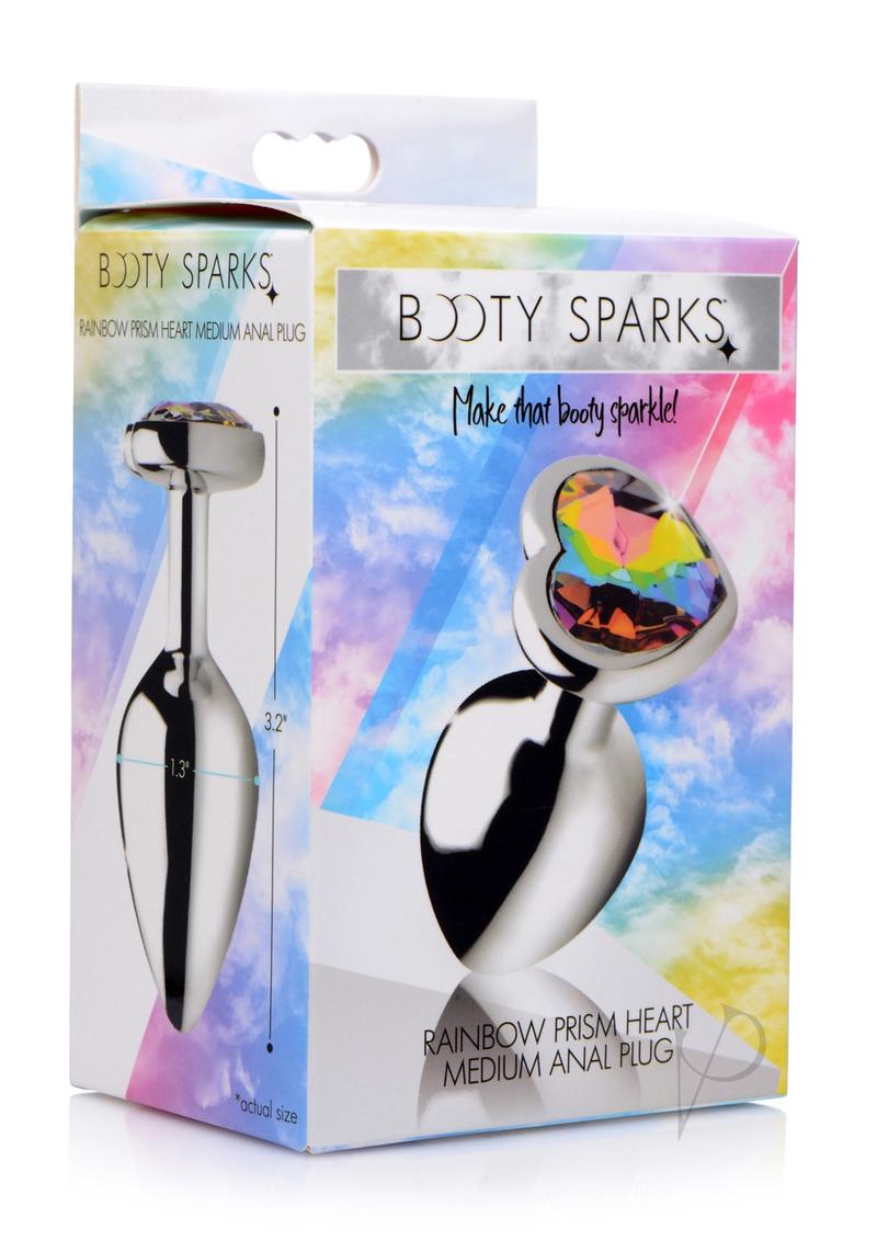 Booty Sparks Rainbow Prism Heart Plug Md