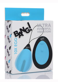 Bang 10x Silicone Vibrating Egg Blue