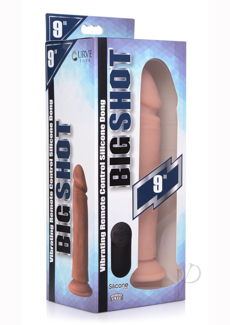 Big Shot Vibrating Sil Dildo 9 Vanilla