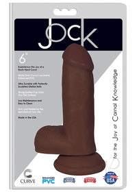 Jock Realistic Dong W/balls 6 Chocolate