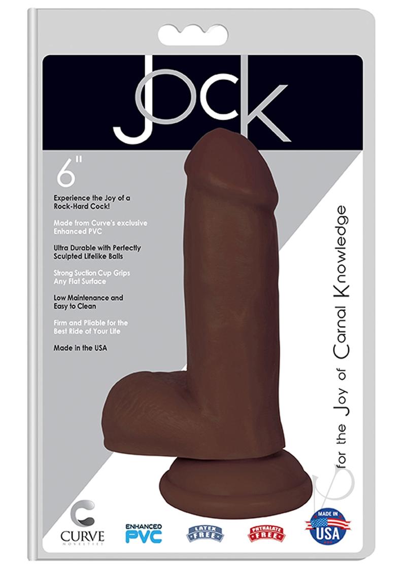Jock Realistic Dong W/balls 6 Chocolate