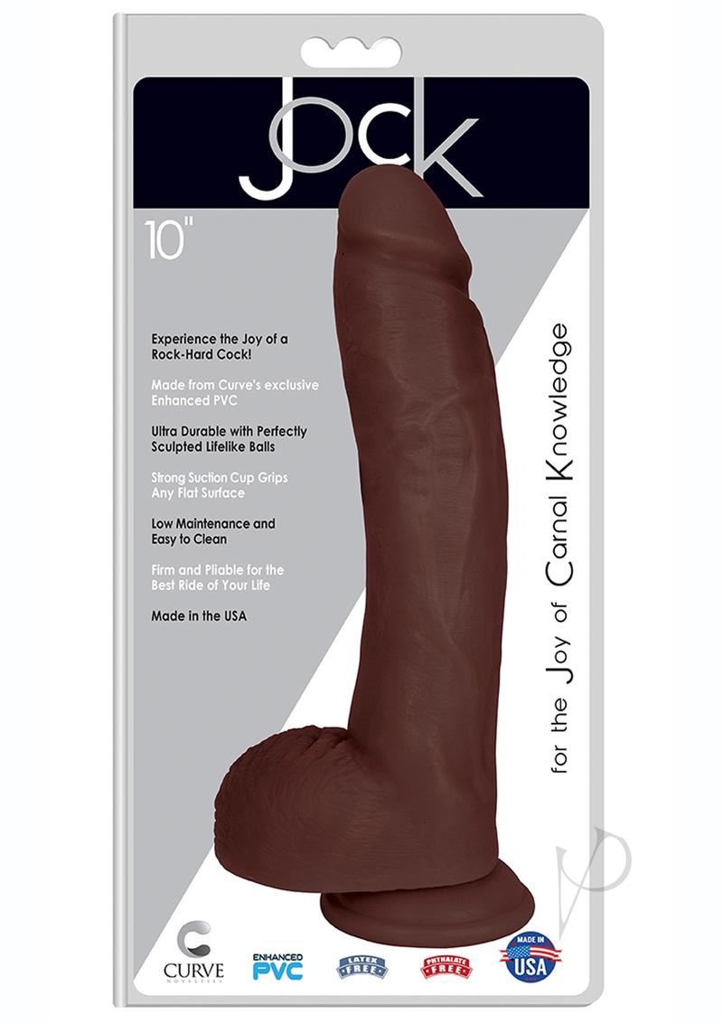 Jock Realistic Dong W/balls 10 Chocolat