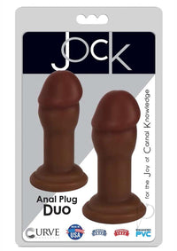 Jock Anal Plug Penis Head Duo Chocolate