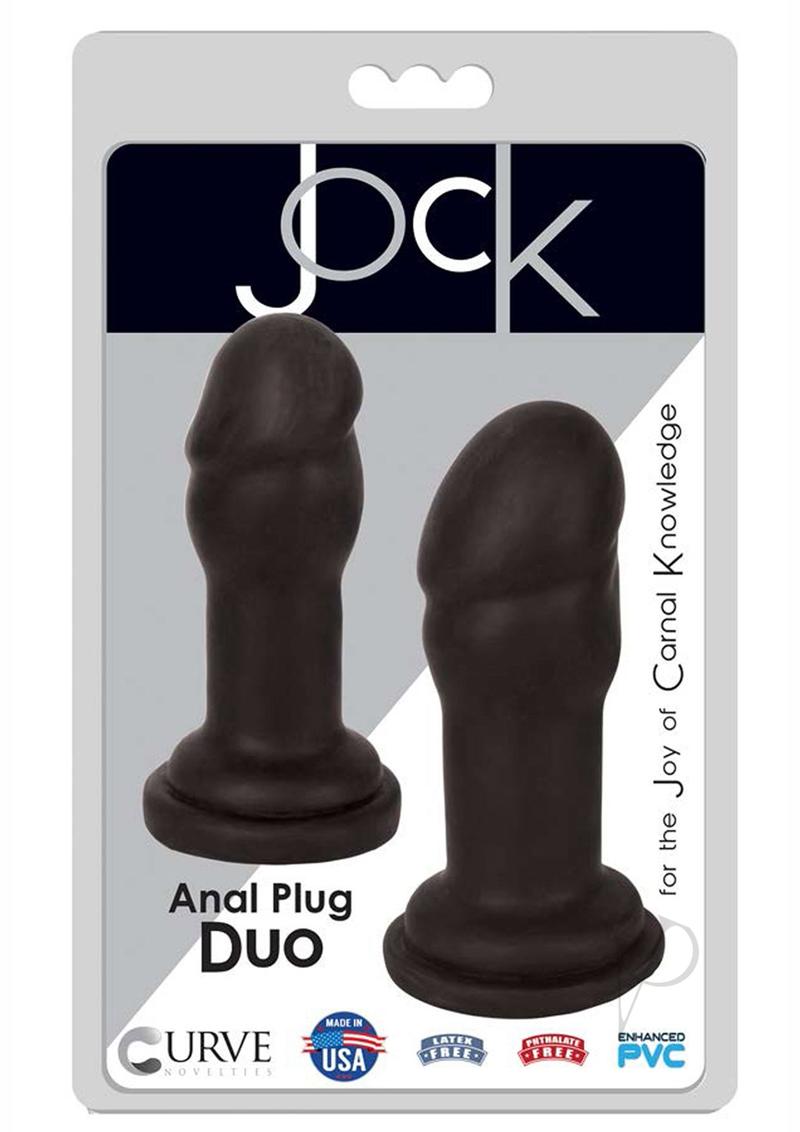 Jock Anal Plug Penis Head Duo Black