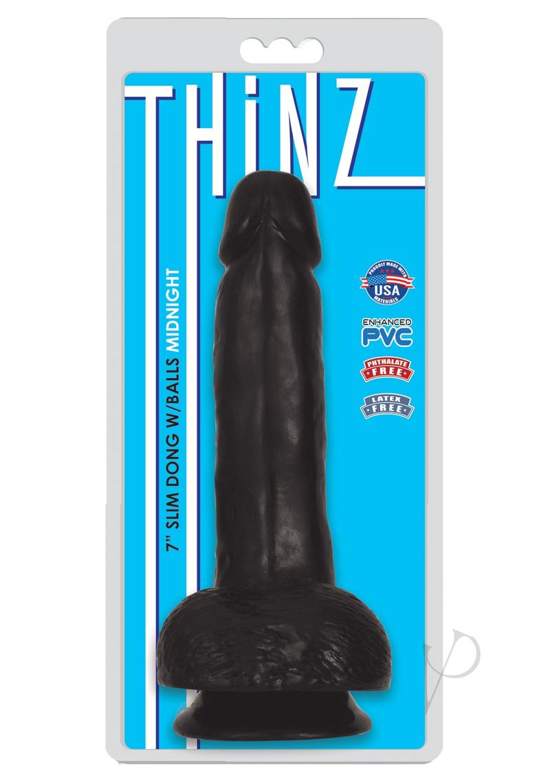 Thinz Slim Dong W/balls 7 Black