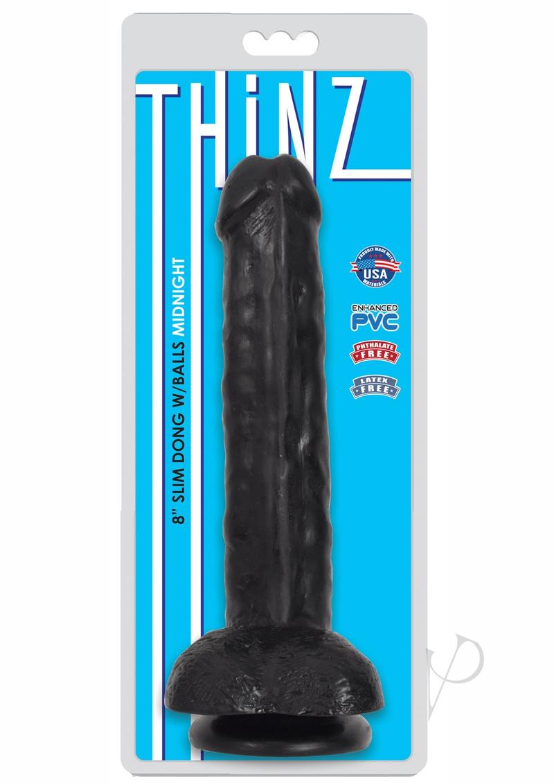 Thinz Slim Dong W/balls 8 Black